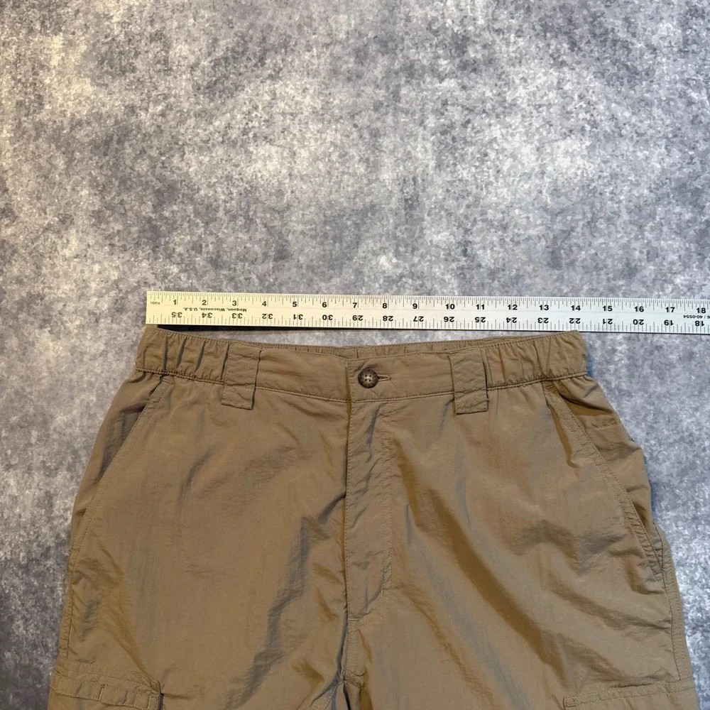 The North Face Mens Brown Nylon Cargo Hiking Shorts Size Small Stow Pocket‎ Tan